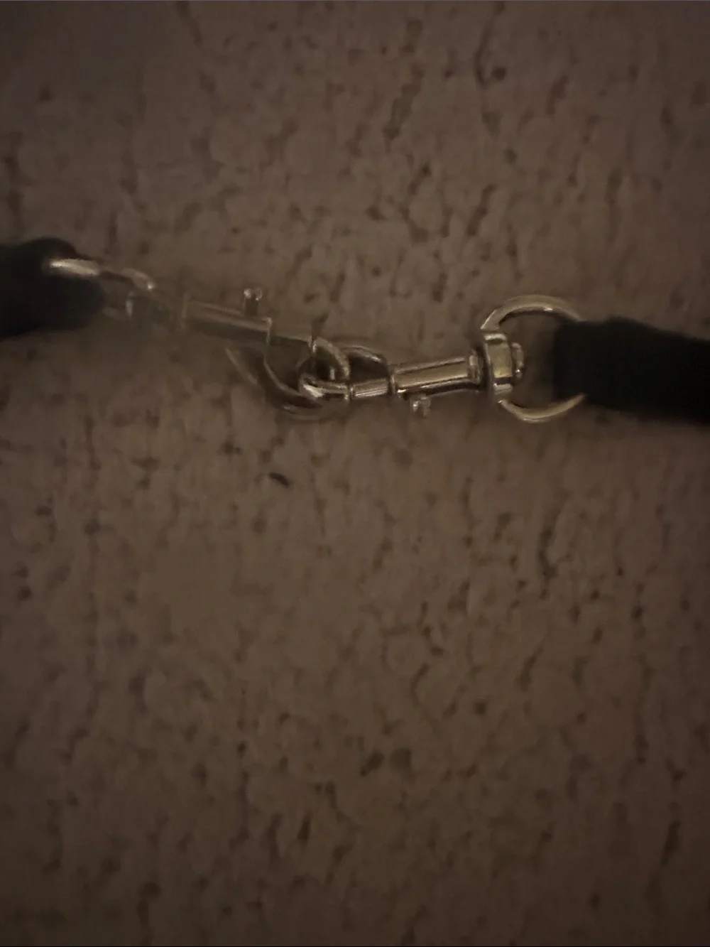 Black Leather Strap belt with Silver Clasp